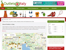 Tablet Screenshot of outlets-in-italy.com